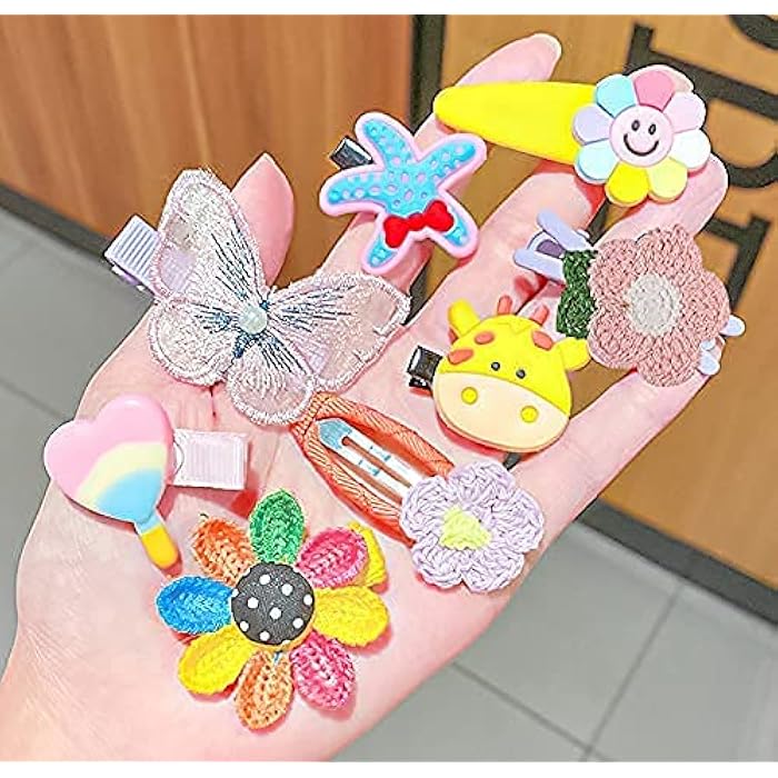 Niyokki Cute Hair Clips for Girls - Assorted Styles, Fruit Snap Barrettes Accessories (Yellow Rainbow) - Image 5